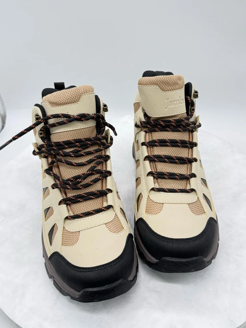 Jambu Men's Beige and Black Trail-Ready Hiking Boots Size 9